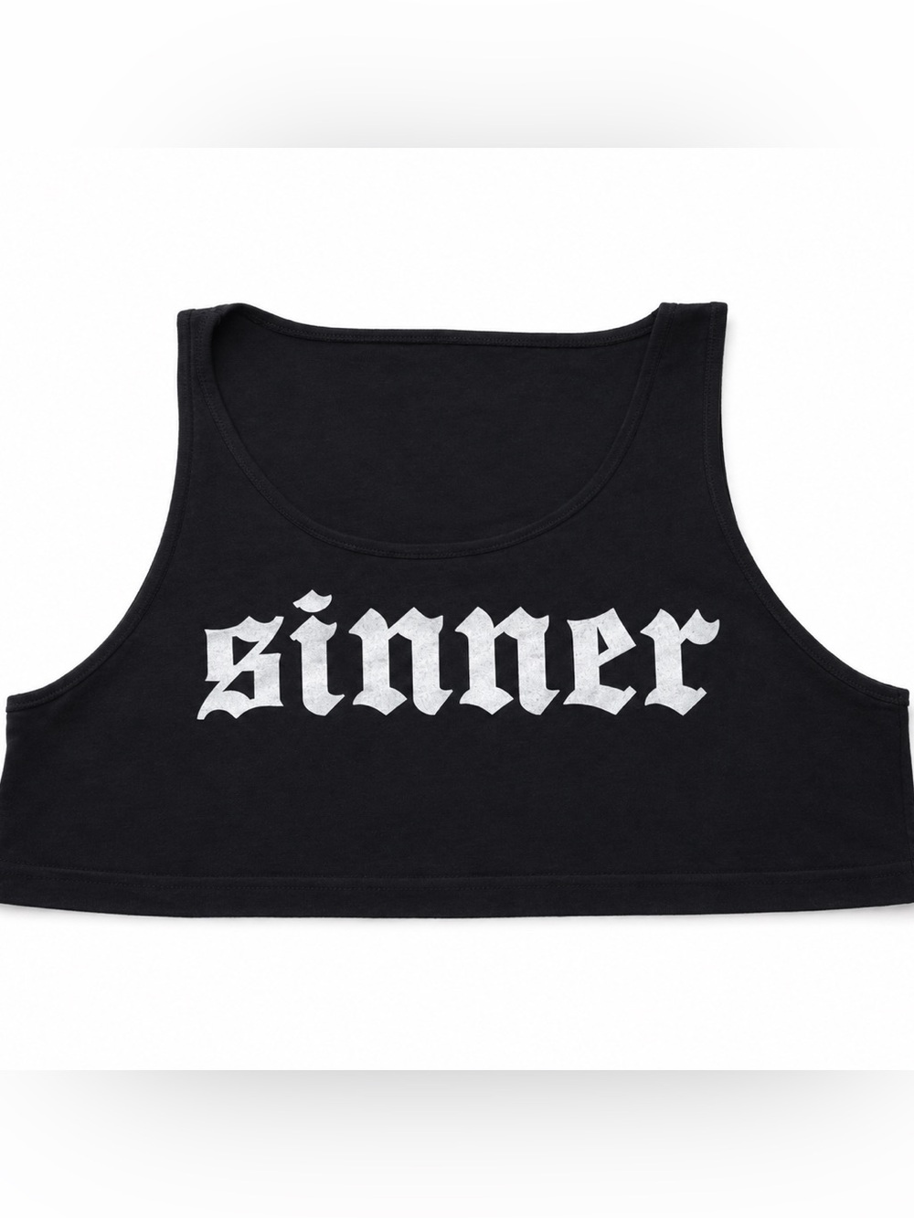 Blackcraft Cult “Sinner” Graphic Crop Tank Top Womens One Size Black Goth